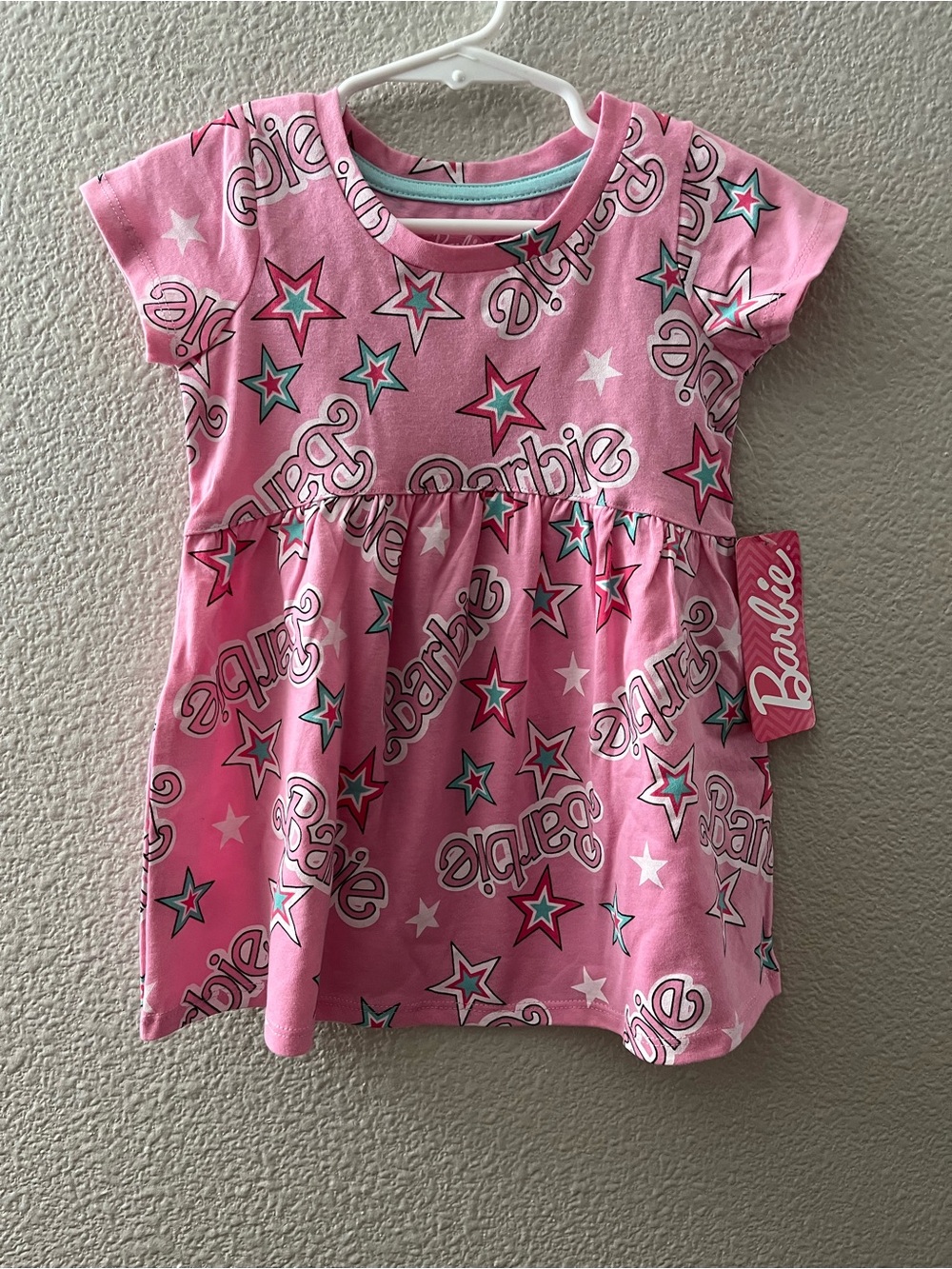 Barbie Baby Girl Toddler T Shirt Dress Midi Size 18 Months